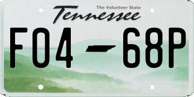 TN license plate F0468P