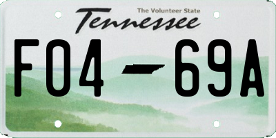 TN license plate F0469A