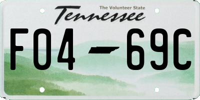TN license plate F0469C