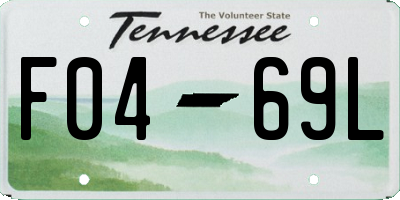 TN license plate F0469L