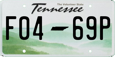 TN license plate F0469P