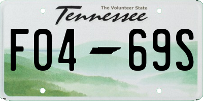 TN license plate F0469S
