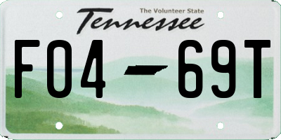 TN license plate F0469T