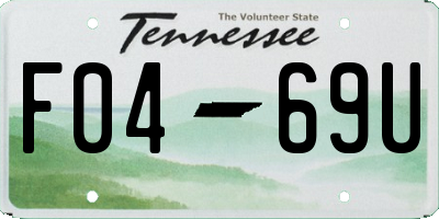 TN license plate F0469U