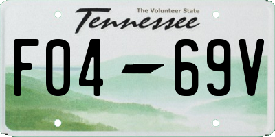 TN license plate F0469V