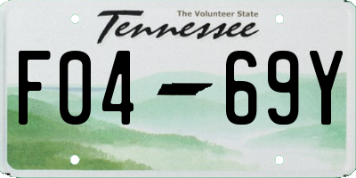 TN license plate F0469Y