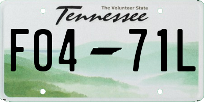 TN license plate F0471L