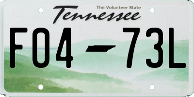 TN license plate F0473L