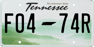 TN license plate F0474R