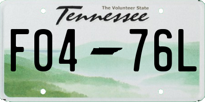TN license plate F0476L