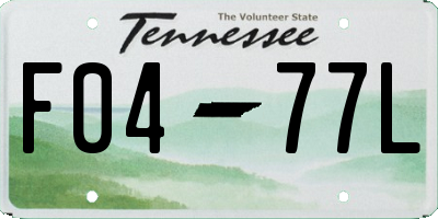 TN license plate F0477L