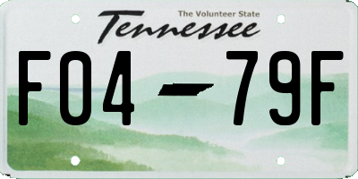TN license plate F0479F