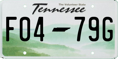 TN license plate F0479G
