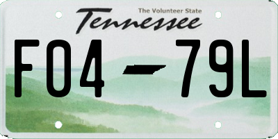 TN license plate F0479L