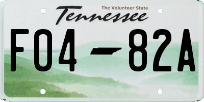 TN license plate F0482A