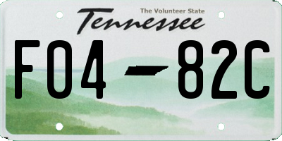 TN license plate F0482C
