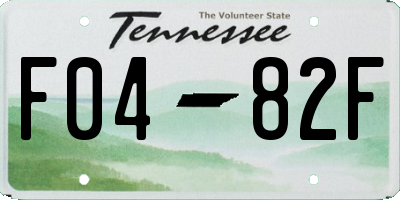 TN license plate F0482F