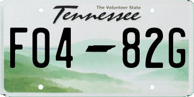 TN license plate F0482G
