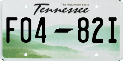 TN license plate F0482I