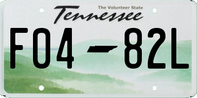 TN license plate F0482L