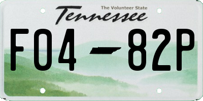 TN license plate F0482P