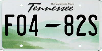 TN license plate F0482S
