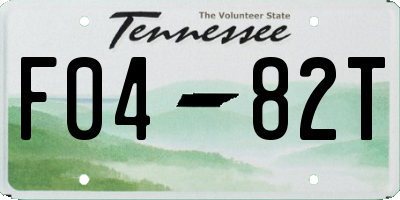 TN license plate F0482T