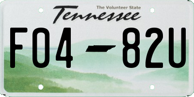 TN license plate F0482U