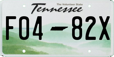 TN license plate F0482X