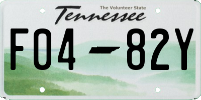 TN license plate F0482Y