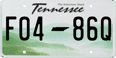 TN license plate F0486Q