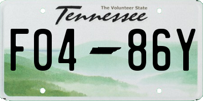 TN license plate F0486Y