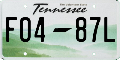 TN license plate F0487L