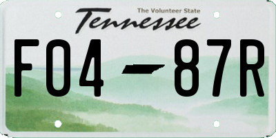 TN license plate F0487R