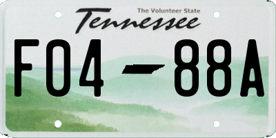 TN license plate F0488A