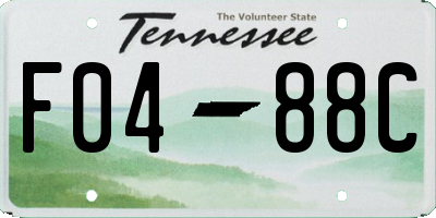 TN license plate F0488C