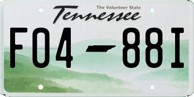 TN license plate F0488I