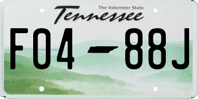 TN license plate F0488J