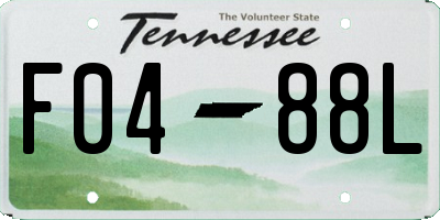 TN license plate F0488L