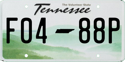 TN license plate F0488P