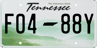 TN license plate F0488Y