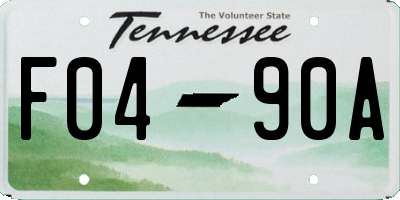 TN license plate F0490A
