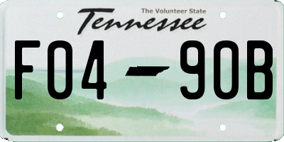 TN license plate F0490B