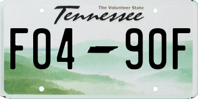 TN license plate F0490F
