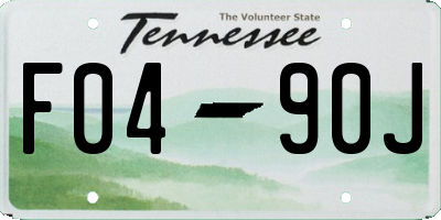 TN license plate F0490J