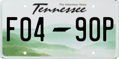 TN license plate F0490P