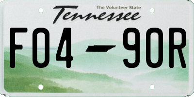 TN license plate F0490R