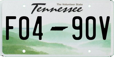 TN license plate F0490V