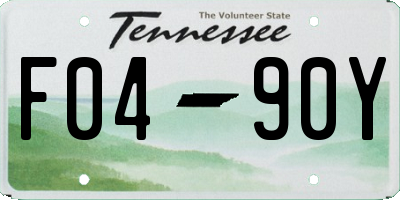 TN license plate F0490Y