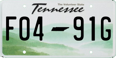 TN license plate F0491G